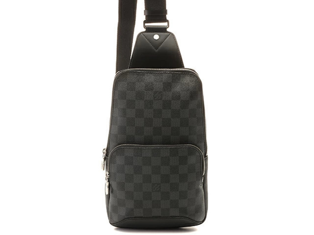 LOUIS VUITTON Avenue Sling Bag Damier Graphite Black